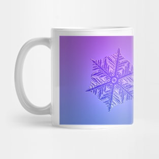 Violet Blue Fractal Snowflake Mug